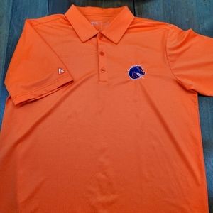 Antigua Boise State University Broncos College Golf Polo Men's Large Orange